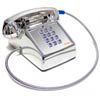 2500 CP-A32 - Asimitel - AllChrome TouchTone Desktop Telephone with Armored Cord - Chrome Phone w/ Metal Cord (desk)