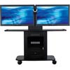 GMP-300L-TT2 - Avteq - Double Plasma/LCD Cart (Corporate Series) - plasma, lcd, shelf, stand