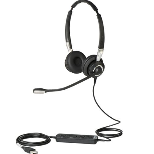 Black Jabra 2300 USB Microsoft Lync Duo Wired Headset