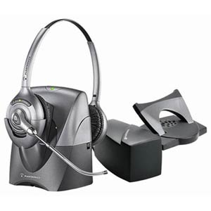 Plantronics CS361 HL10 BUNDLE Over-the-Head Cordless Binaural Headset bundled with HL10 Lifter