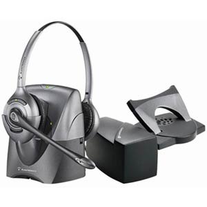 Plantronics CS361N HL10 BUNDLE Over-the-Head Cordless Binaural Headset NC bundled with HL10 Lifter