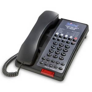 Bittel Premium Select 38B2S-10B 2-Line Corded Hospitality Phone w/ 10 Guest Service Buttons and Speakerphone