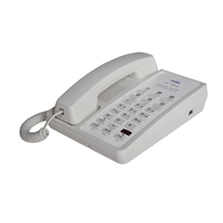 Bittel 12 Series 12S-6C Single-Line Corded Hospitality Speakerphone - Cream with 6 Guest Service Buttons