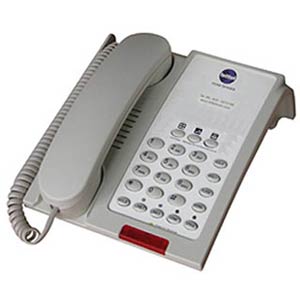 Bittel 48 Series 48B2S-3C 2-Line Corded Hospitality Speakerphone with 3 Guest Service Buttons - Cream