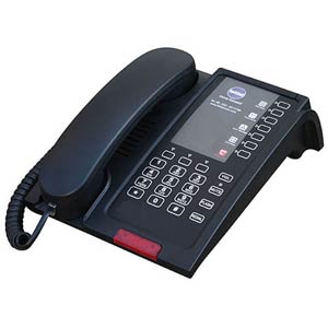 Bittel 48 Series 48B+-10B Single-Line Corded Hospitality Phone with 10 Guest Service Buttons - Black