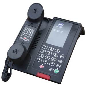 Bittel 48 Series 48B+S-B Single-Line Corded Hospitality Speakerphone - Black