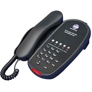 Bittel 58 Series 58B5-B Single-Line Corded Hospitality Phone with 5 Guest Service Buttons - Black
