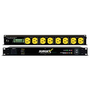 SX1120 RT - SurgeX - 1RU 9 Outlet 20A / 120V Surge Eliminator and Power Conditioner w/ Remote On - SX1120 RT, UPS, Surge Protector, Universal Power Supply, Uninterruptible Power Supply