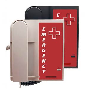 Aegis-LBE-09  B - Scitec - Single-line Emergency Phone with Full-length Faceplate - Black - 90103, Emergency Phone, Emergency Series