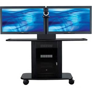GMP-300L-TT1 - Avteq - Single Plasma/LCD Cart (Corporate Series) - plasma, lcd, shelf, stand