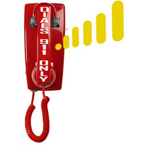Asimitel Omnia 5501 AD-911 Single Line Auto-Dial 911 Emegency Wall Phone