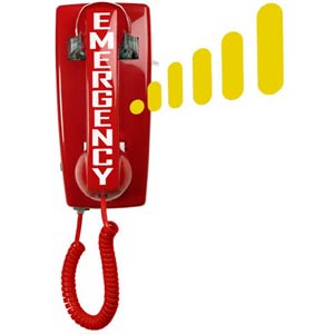 Asimitel Omnia 5501 AD-ER Single Line Auto-Dial Dedicated Emergency Wall Phone