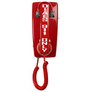 Asimitel Omnia 5501 ND-911 Single Line No-Dial 911 Emergency Wall Phone