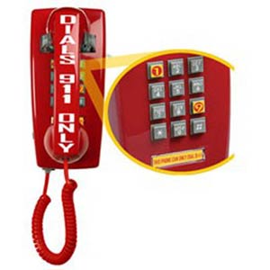 Pandu 2554 SD-911 Pandu Single Line Dedicated 911 Emergency Wall Phone