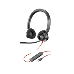 1690HP Poly Headsets Poly Blackwire 3320 Stereo USB-C Headset + USB-C/A Adapter