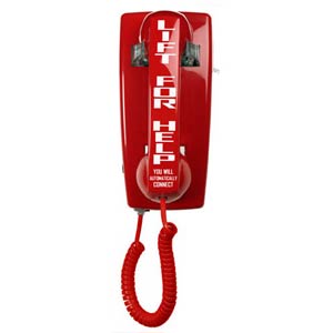 5501 ND-EL - Asimitel - Omnia No-Dial Elevator/Help Phone Single Line No-Dial Dedicated Elevator Wall Phone - Asimitel Telephones, Elevator Telephones, Help Telephones