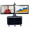 Package E - Video Furniture International - Dual Monitor Mount and Monitor Cart for 32