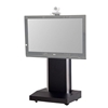 TP1000-S - Audio Visual Furniture International - Mobile Telepresence Stand for 40”- 80”displays (160 lbs max) Camera mounts above or below TV. TV bracket included.