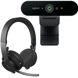 Microsoft Logitech Kit 1 - Zone Wireless Headset + Brio 4K Webcam