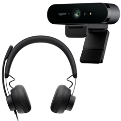 Microsoft Logitech Kit 2 - Zone Wired Headset for Microsoft Teams + Brio 4K Webcam