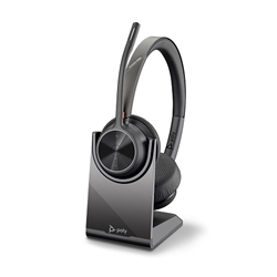 Poly Voyager 4320 Binaural Bluetooth headset with Charging Stand