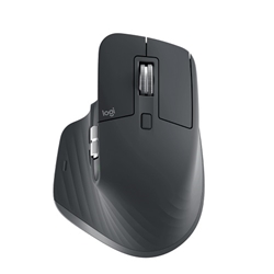 Logitech MX Master 3S Mouse Work comfortably with an ergonomic silhouette crafted to support your palm and fingers. Textured surfaces provide a confident grip for total control.