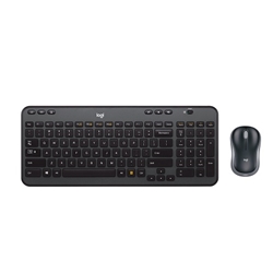 The Logitech MK360 Wireless Combo is meant to make typing and navigating easier with its wireless keyboard, optical mouse, and USB receiver.