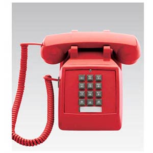 2510E R - Scitec - Single-line Emergency Desk Phone - Red - 25003, Emergency Phone, Emergency Series