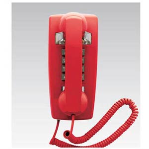 2554E R - Scitec - Single-line Emergency Wall Phone - Red - 25403, Emergency Phone, Emergency Series
