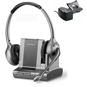 WO350 HL10 Bundle - Plantronics - Savi Office Overthehead Binaural UC Wireless Office Headset w/ HL10 Lifter - 81802-01