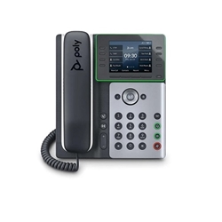 Poly Edge E320 IP Phone - Corded - Corded - NFC, Bluetooth - Desktop, Wall Mountable - VoIP - 2 x Network (RJ-45) - PoE Ports