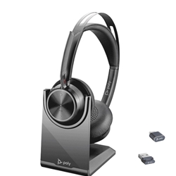 HP Poly Voyager Focus 2 USB-C-C Headset +USB-C/A Adapter +Charging Stand