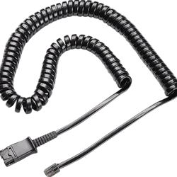 U10P-S Coil Cord to QD Modular Cable