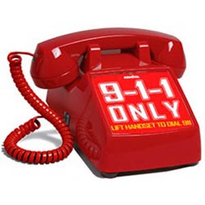 5500 ND-911 - Asimitel - Omnia No-Dial 911 (Desk) Single Line No-Dial Dedicated 911 Desk Phone - Asimitel No-Dial Telephones, Asimitel 911 Telephones