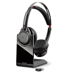 Voyager Focus UC - Active Noise Canceling Headset - Keep the focus on your conversation, not background noise, with the sophisticated noise canceling and immersive stereo sound of the Plantronics Voyager Focus UC Stereo Bluetooth headset.