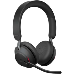 Jabra Evolve 2 65 Wireless Headset Link 380a MS Stereo Headset - Black