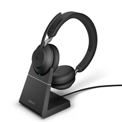 Jabra Evolve 2 65 Wireless Headset Link 380 USB-C MS Stereo Headset with stand - Black