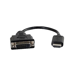 CTG 8in HDMI to DVI Adapter Converter Dongle - M/F Black