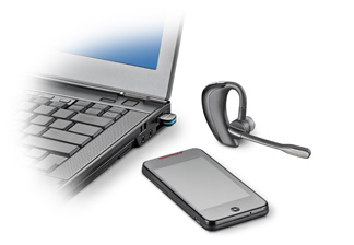 Plantronics Voyager PRO UC Bluetooth USB Headset Supports UC Standard, Microsoft Office Communicator and Microsoft Lync - Graphic